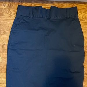 Navy Blue Pencil Skirt